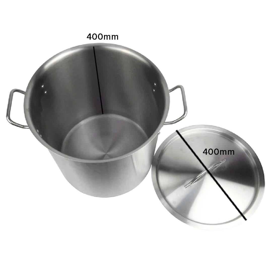 Premium Stock Pot 50L Top Grade Thick Stainless Steel Stockpot 18/10 - image9