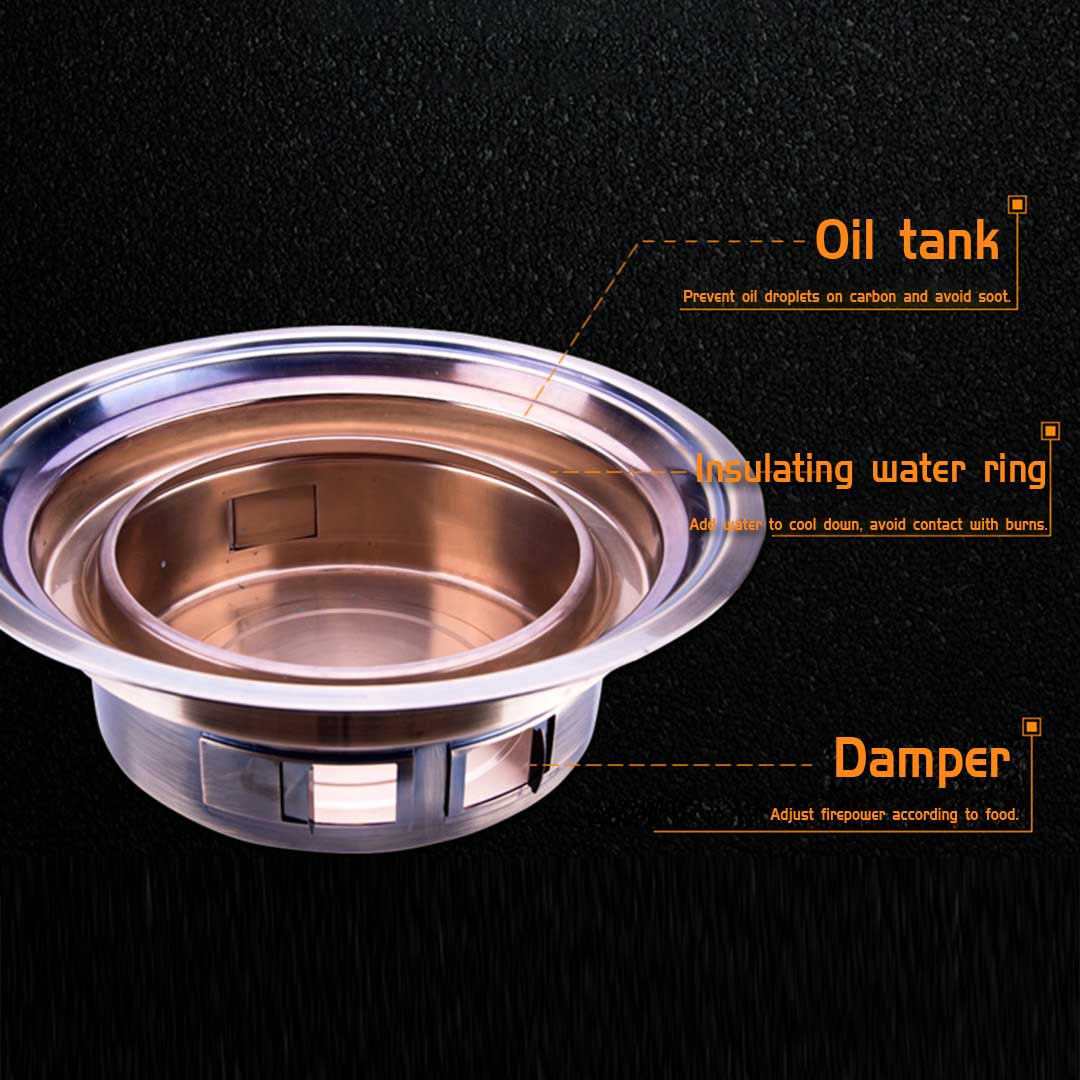 Premium BBQ Grill Stainless Steel Portable Smokeless Charcoal Grill Home Outdoor Camping - image6