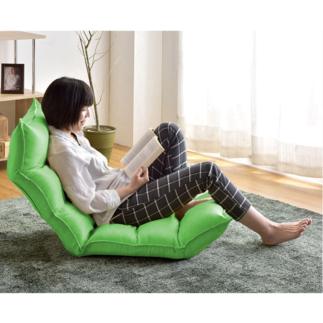 Premium 2X Foldable Tatami Floor Sofa Bed Meditation Lounge Chair Recliner Lazy Couch Green - image6