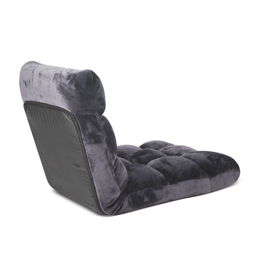 Premium Floor 2x Recliner Folding Lounge Sofa Futon Couch Folding Chair Cushion Grey - image6