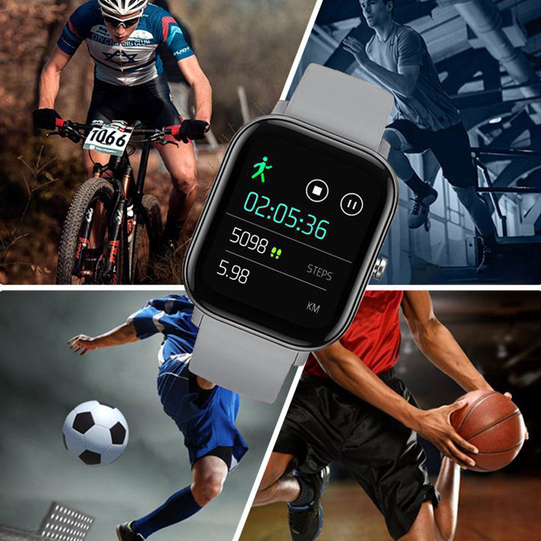 Premium 2X Waterproof Fitness Smart Wrist Watch Heart Rate Monitor Tracker P8 Grey - image6