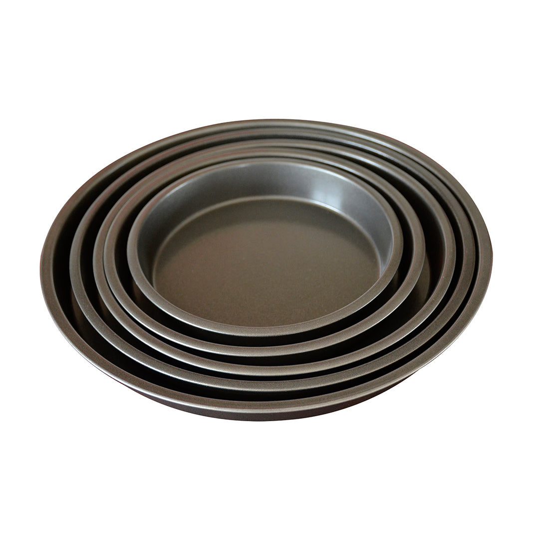 Premium 2X 8-inch Round Black Steel Non-stick Pizza Tray Oven Baking Plate Pan - image6