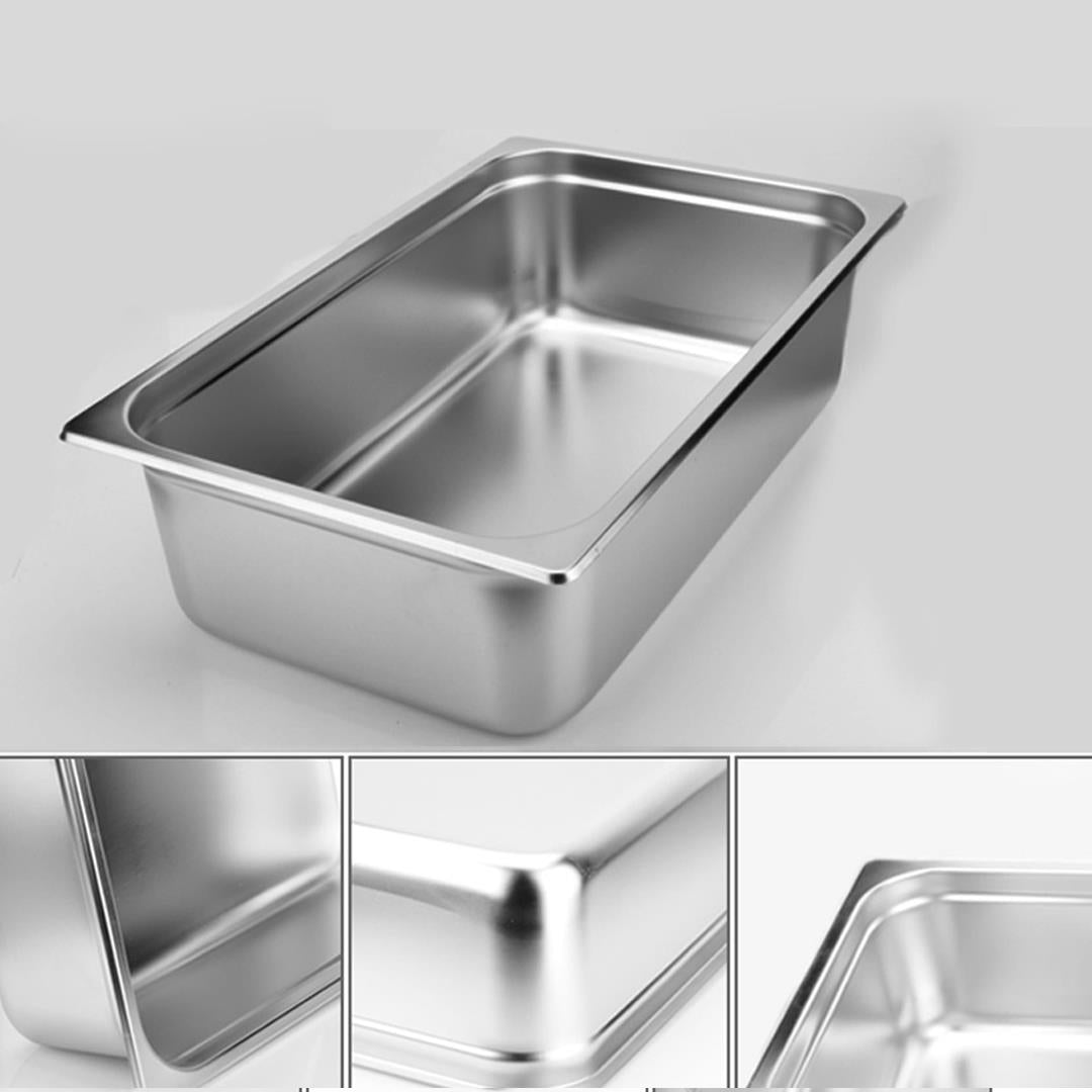 Premium 2X Gastronorm GN Pan Full Size 1/1 GN Pan 15cm Deep Stainless Steel Tray - image11