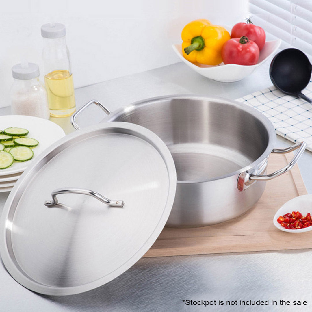 Premium 28cm Top Grade Stockpot Lid Stainless Steel Stock pot Cover - image7