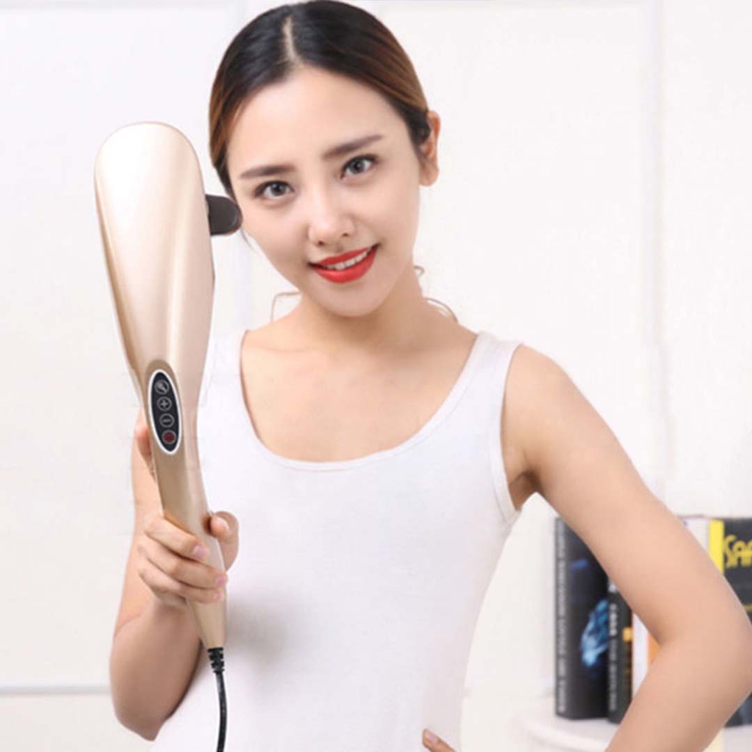 Premium 2X 6 Heads Portable Handheld Massager Soothing Stimulate Blood Flow Shoulder Gold - image7