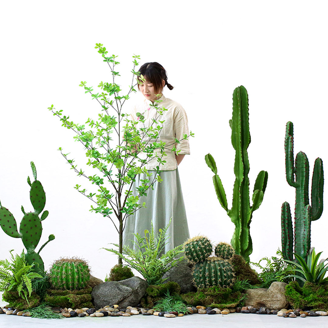 Premium 120cm Green Artificial Indoor Cactus Tree Fake Plant Simulation Decorative 6 Heads - image7