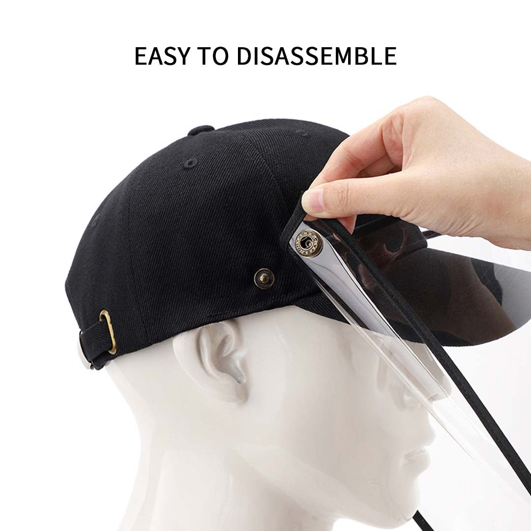 Premium Outdoor Protection Hat Anti-Fog Pollution Dust Saliva Protective Cap Full Face Shield Cover Adult Black - image7