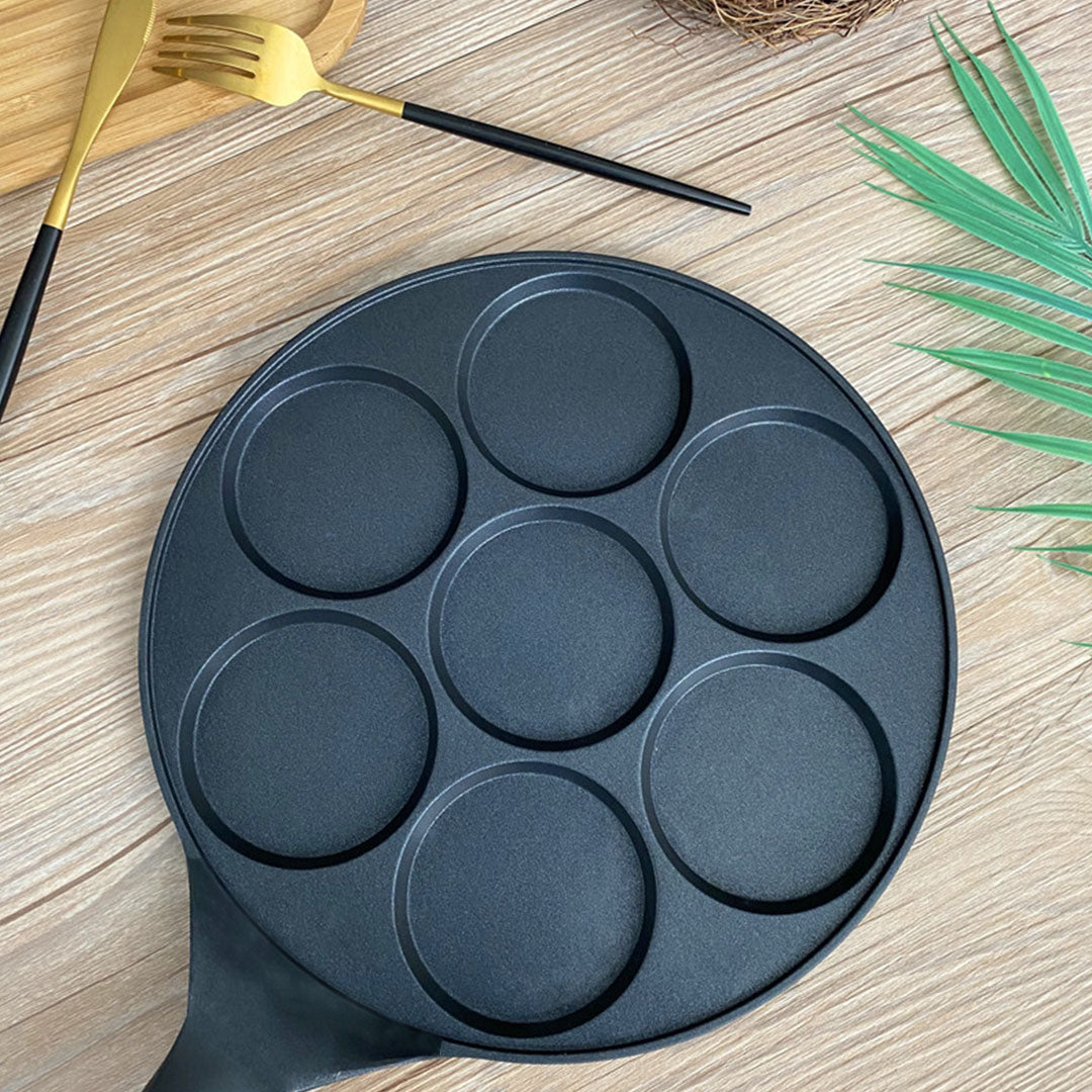 Premium 2X 23cm Cast Iron Takoyaki Fry Pan Octopus Balls Maker 7 Hole Cavities Grill Mold - image7