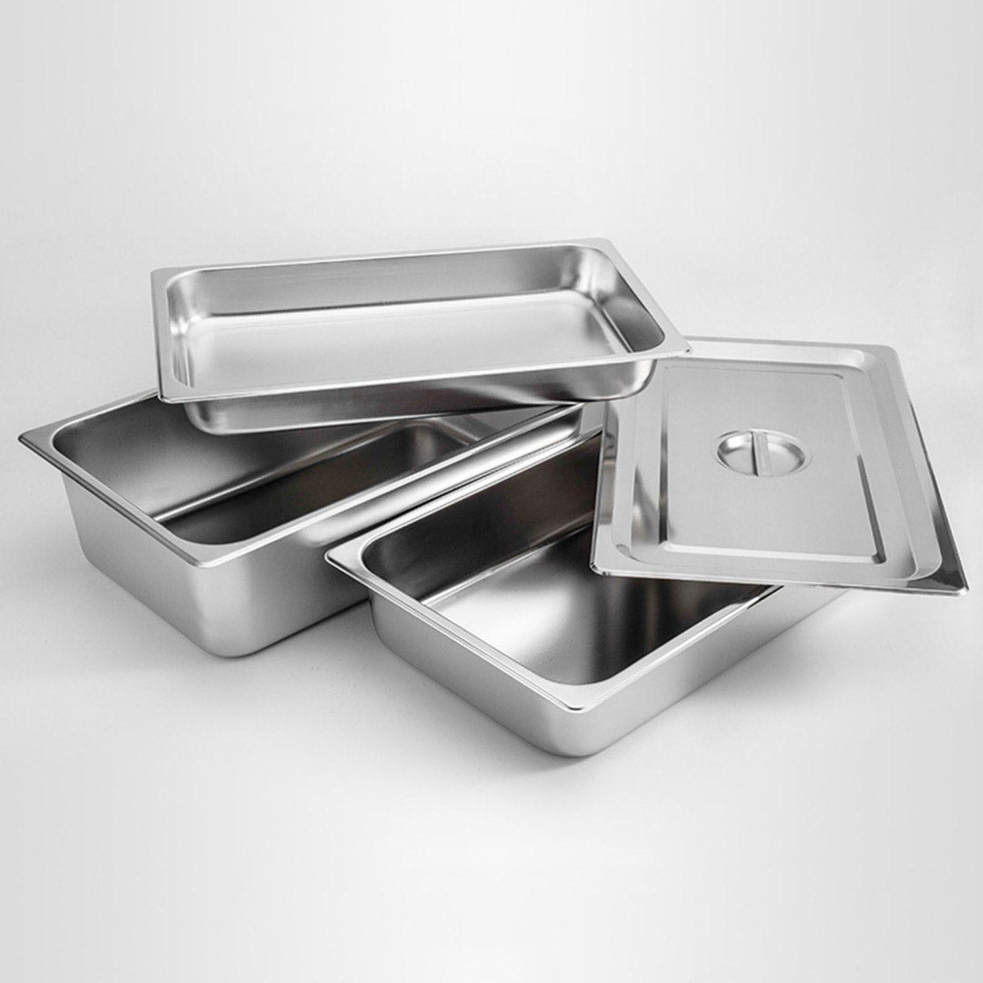 Premium 2X Gastronorm GN Pan Full Size 1/1 GN Pan 4cm Deep Stainless Steel Tray - image7