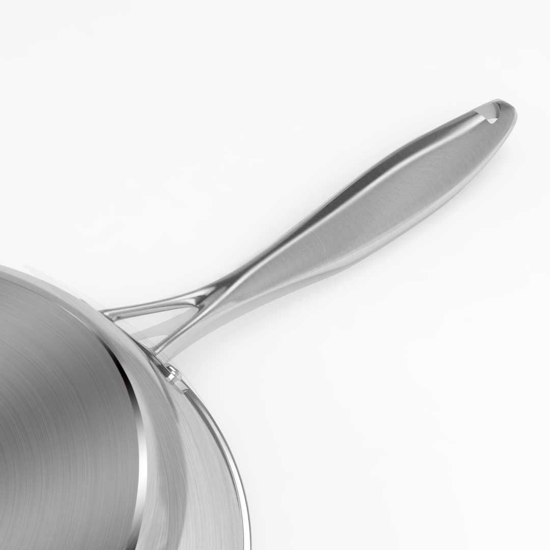Premium Stainless Steel Fry Pan 28cm 34cm Frying Pan Top Grade Induction Cooking - image7