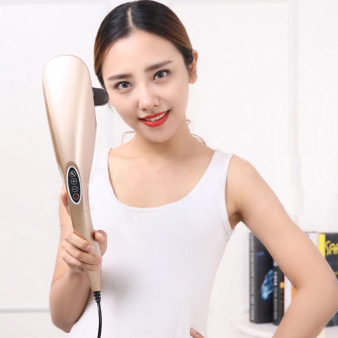 Premium 6 Heads Portable Handheld Massager Soothing Stimulate Blood Flow Shoulder Gold - image7