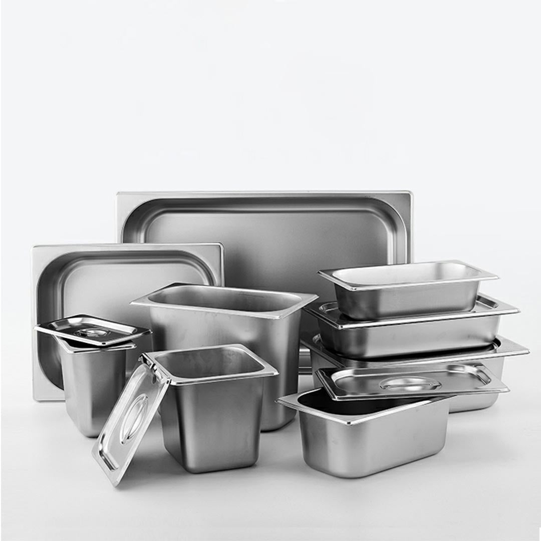 Premium 4X Gastronorm GN Pan Full Size 1/3 GN Pan 20cm Deep Stainless Steel Tray - image8