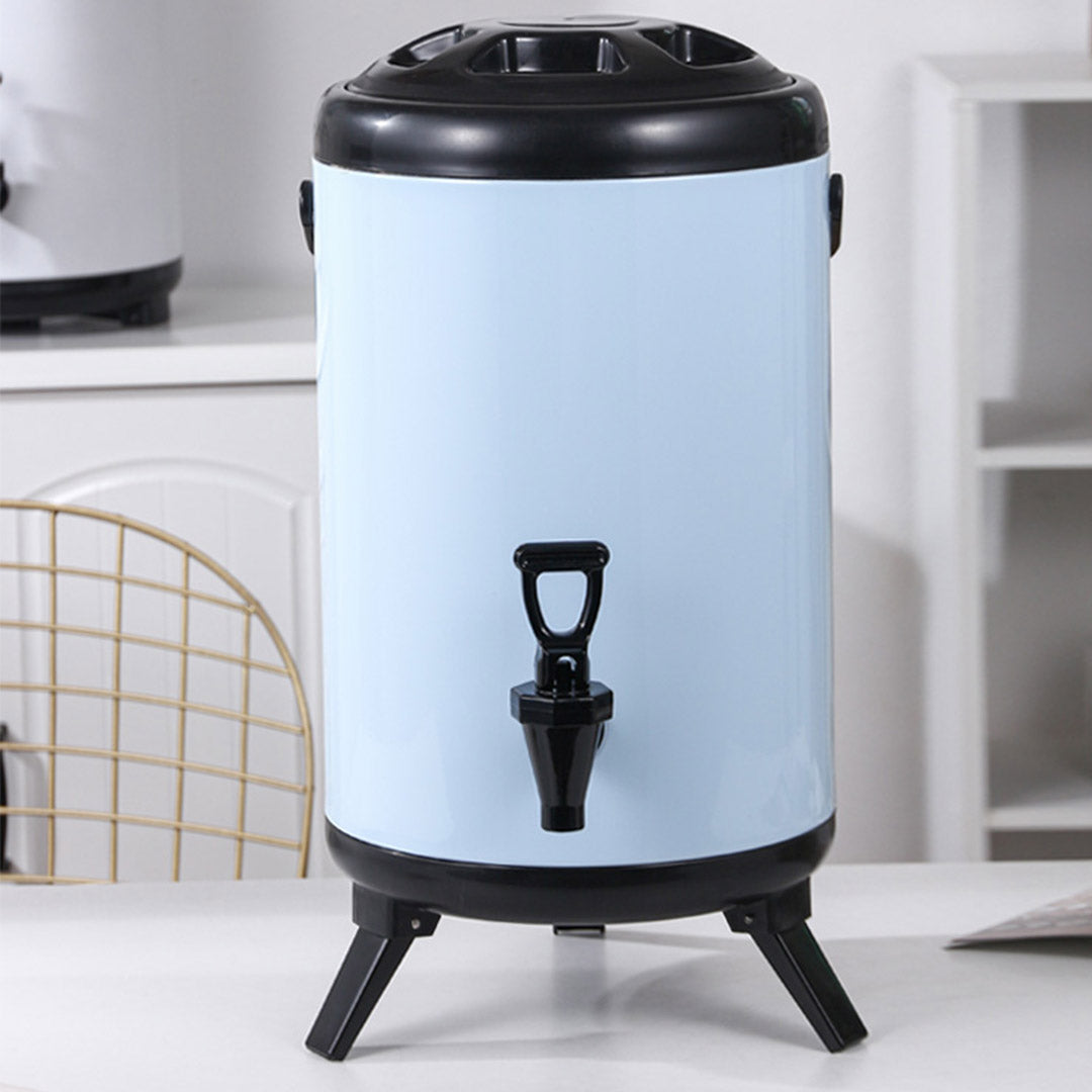 Premium 8X 12L Stainless Steel Insulated Milk Tea Barrel Hot and Cold Beverage Dispenser Container with Faucet White - image8