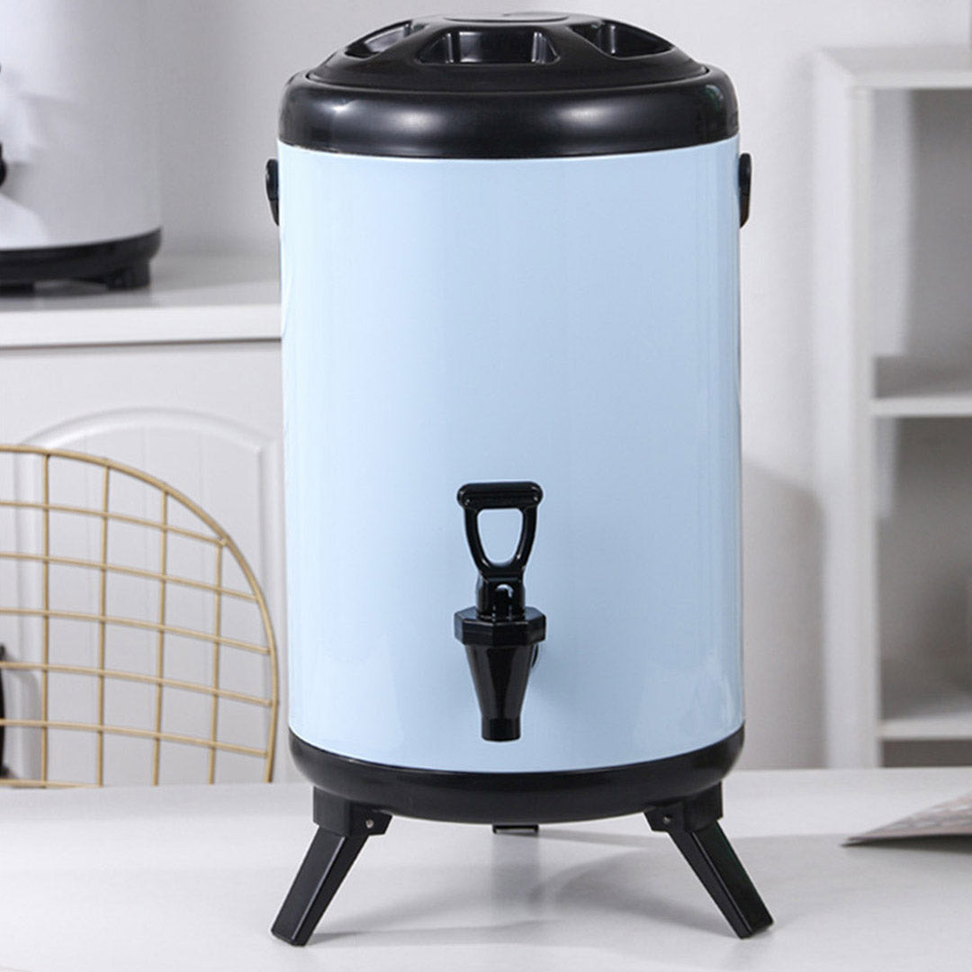 Premium 2X 8L Stainless Steel Insulated Milk Tea Barrel Hot and Cold Beverage Dispenser Container with Faucet White - image8