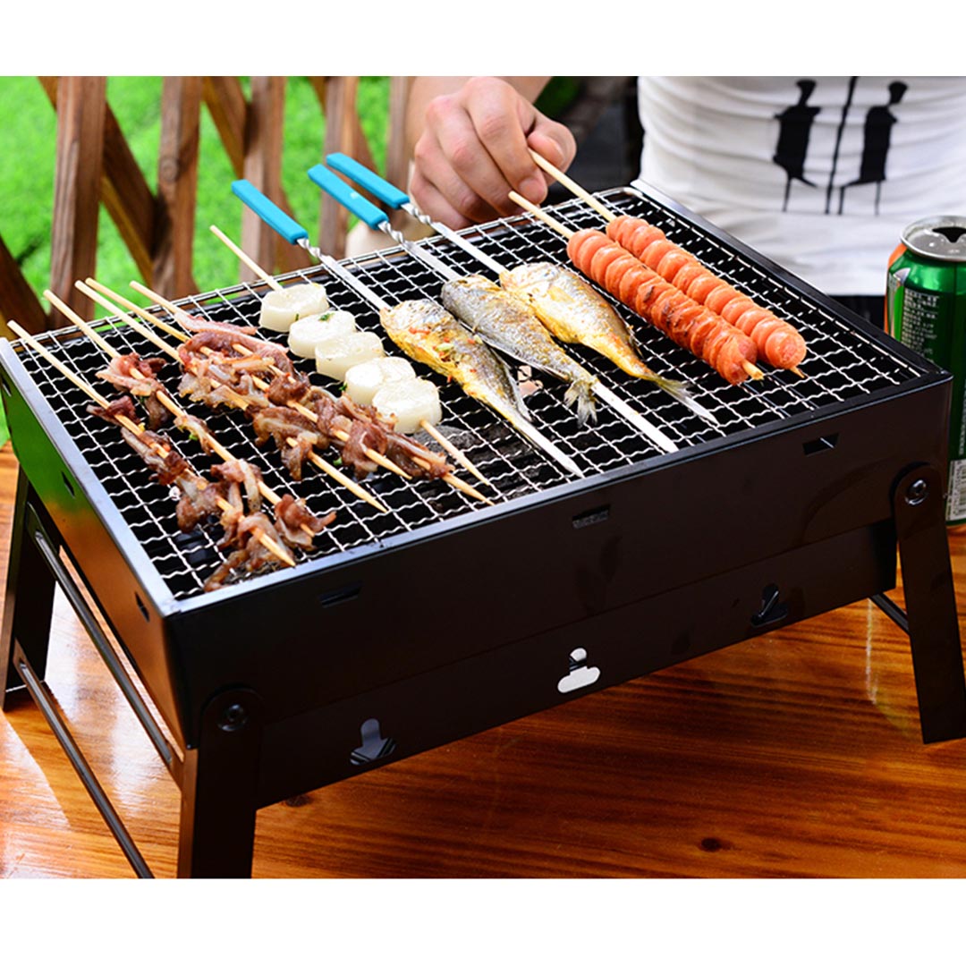 Premium 43cm Portable Folding Thick Box-Type Charcoal Grill for Outdoor BBQ Camping - image8
