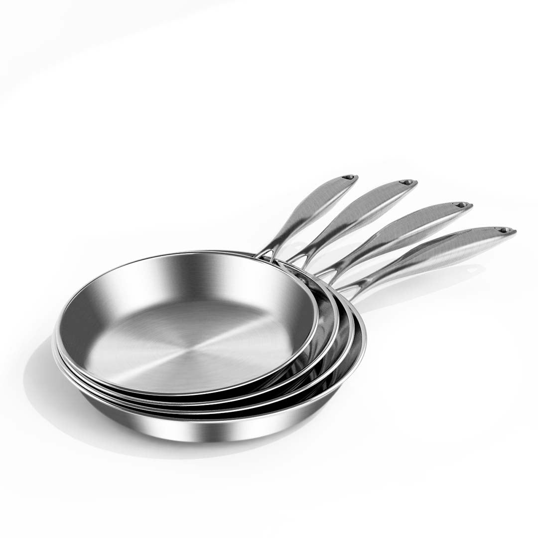 Premium 6X Stainless Steel Fry Pan Frying Pan Top Grade Induction Skillet Cooking FryPan - image8