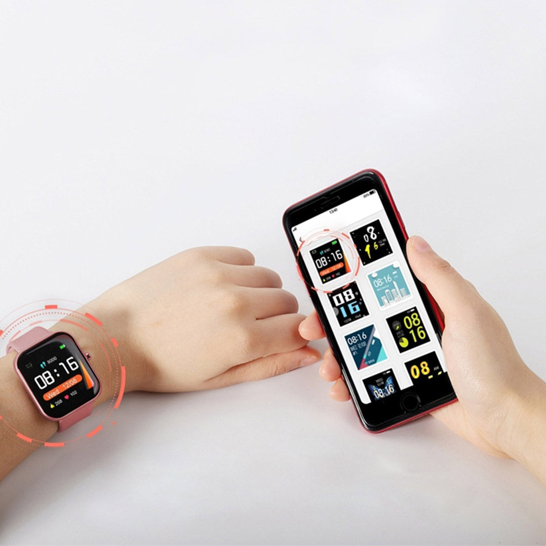 Premium Waterproof Fitness Smart Wrist Watch Heart Rate Monitor Tracker P8 Pink - image8