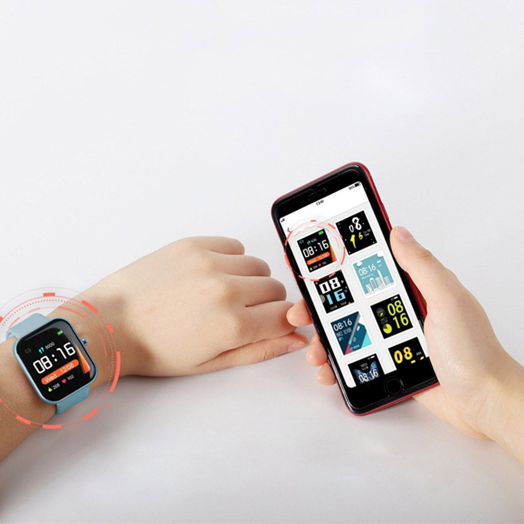 Premium 2X Waterproof Fitness Smart Wrist Watch Heart Rate Monitor Tracker P8 Blue - image8