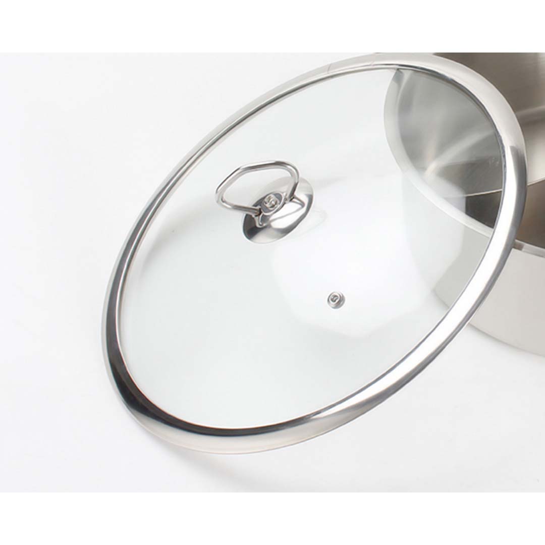 Premium 2X Stainless Steel 28cm Casserole With Lid Induction Cookware - image8