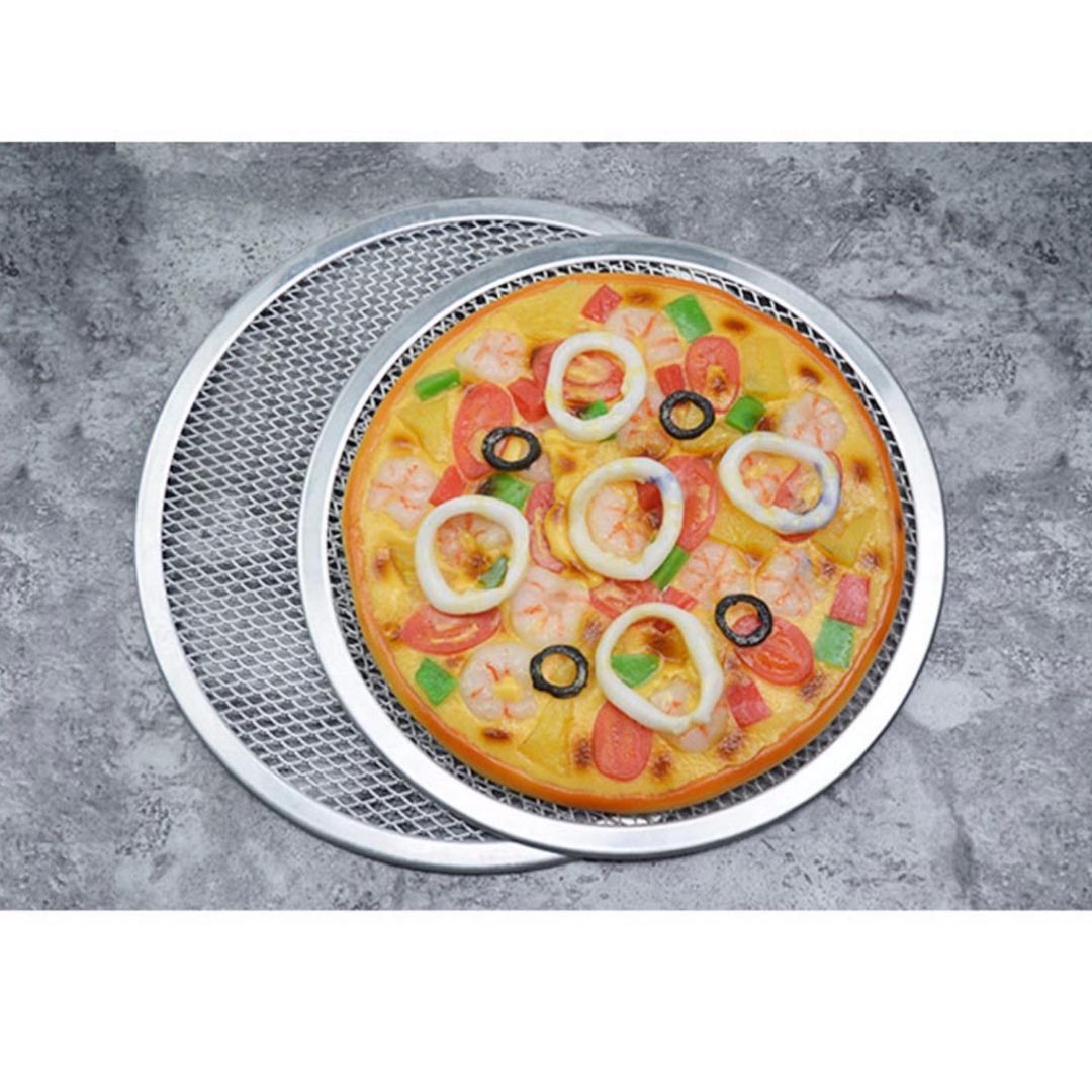 Premium 2X 9-inch Round Seamless Aluminium Nonstick Commercial Grade Pizza Screen Baking Pan - image8