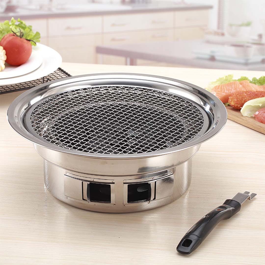 Premium BBQ Grill Stainless Steel Portable Smokeless Charcoal Grill Home Outdoor Camping - image8