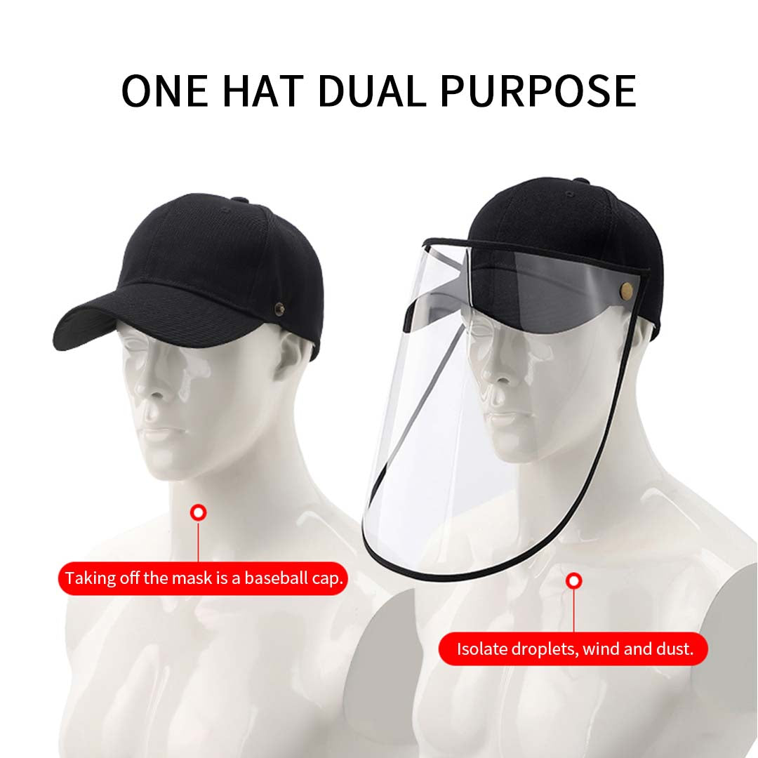 Premium 2X Outdoor Protection Hat Anti-Fog Pollution Dust Saliva Protective Cap Full Face Shield Cover Kids Red - image9