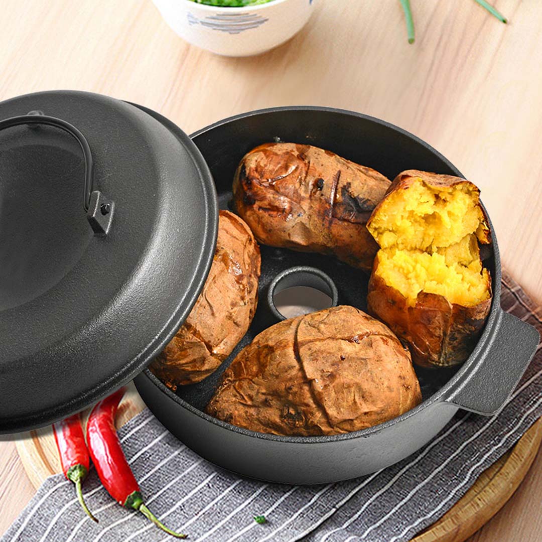 Premium 28cm Cast Iron Dutch Oven Pre-Seasoned Cast Iron Pot with Lid - image9