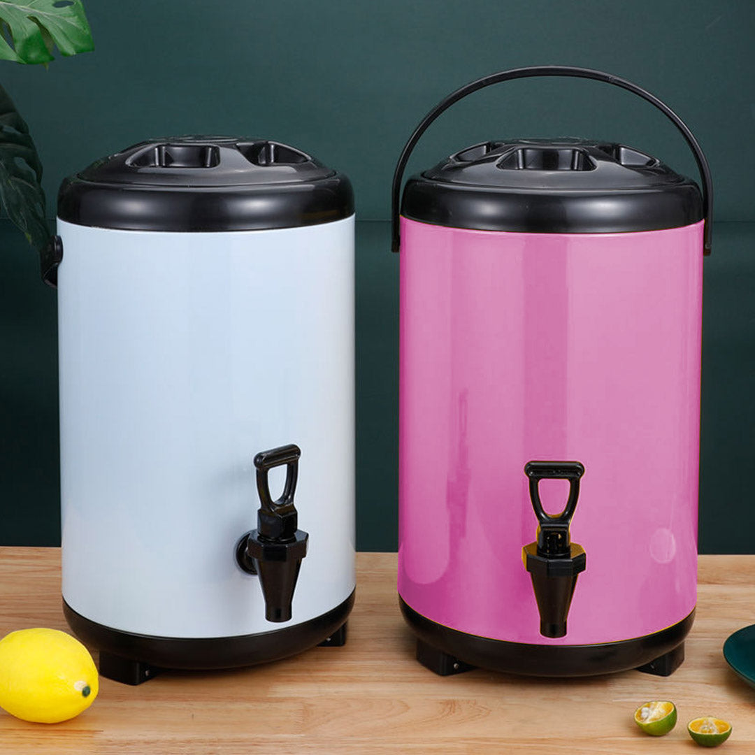 Premium 2X 12L Stainless Steel Insulated Milk Tea Barrel Hot and Cold Beverage Dispenser Container with Faucet Pink - image9