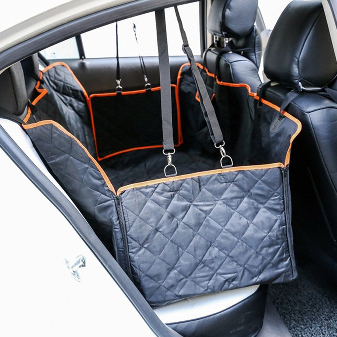 Premium 2X 600D Oxford Cloth Waterproof Dog Car Cover Back Seat Protector Hammock Pet Mat Black - image9