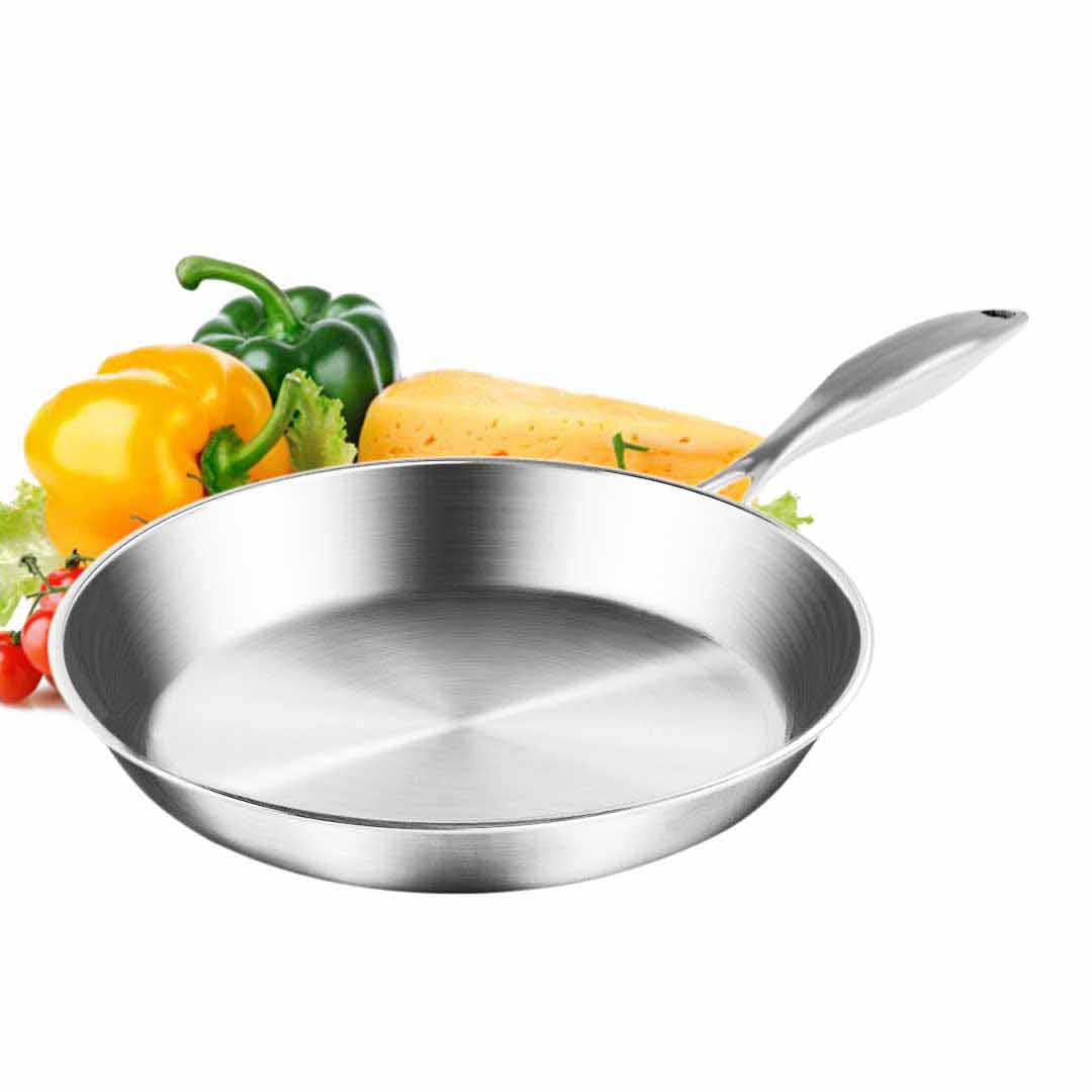 Premium Stainless Steel Fry Pan 20cm 30cm Frying Pan Top Grade Induction Cooking - image9