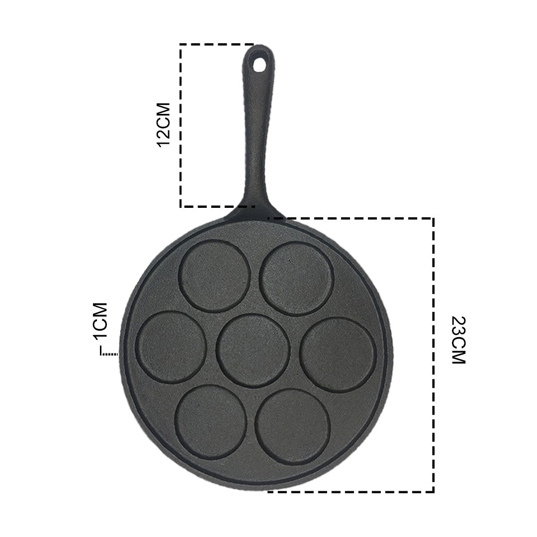 Premium 2X 23cm Cast Iron Takoyaki Fry Pan Octopus Balls Maker 7 Hole Cavities Grill Mold - image9