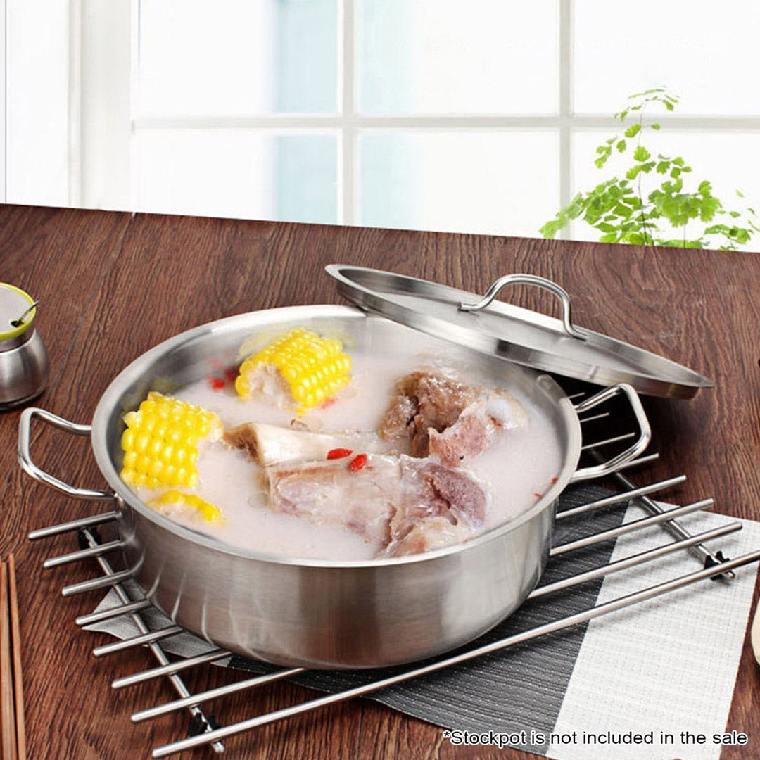 Premium 30cm Top Grade Stockpot Lid Stainless Steel Stock pot Cover - image9