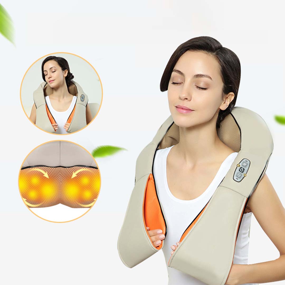 Premium 2X Electric Kneading Neck Shoulder Arm Body Massager With Heat Health Care - image9