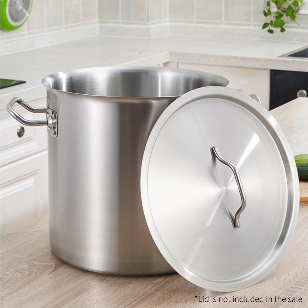 Premium Stock Pot 143L Top Grade Thick Stainless Steel Stockpot 18/10 Without Lid - image10