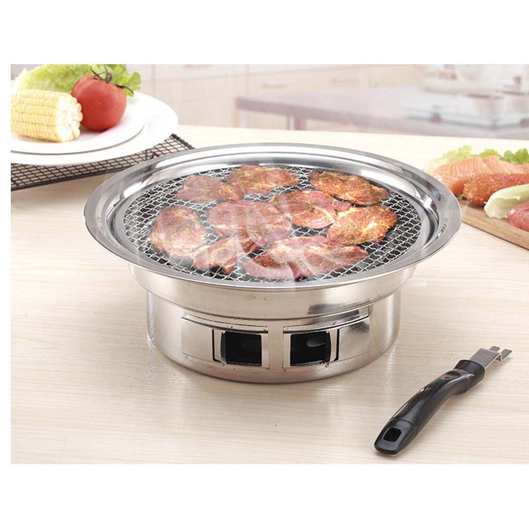 Premium BBQ Grill Stainless Steel Portable Smokeless Charcoal Grill Home Outdoor Camping - image10