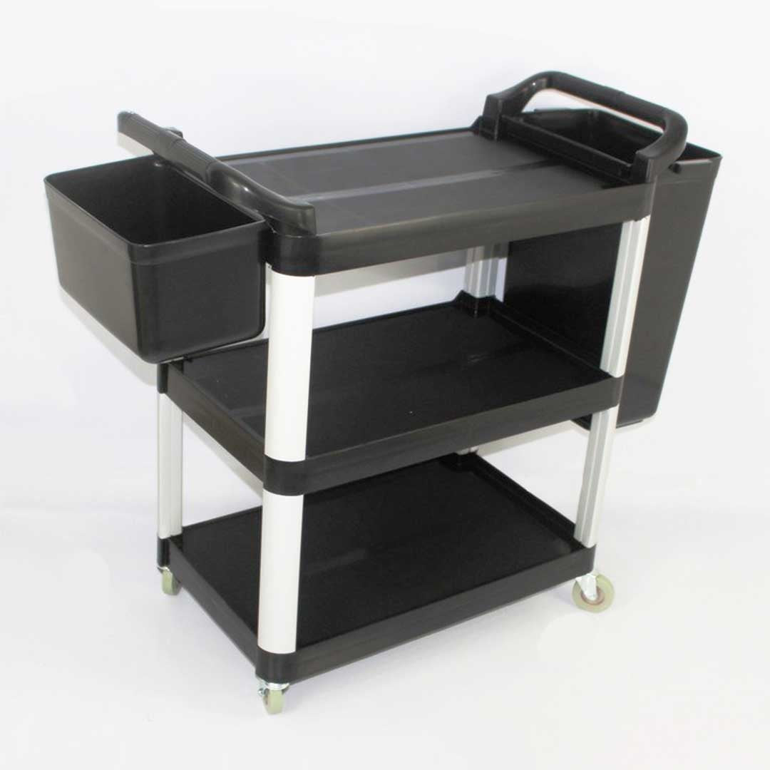 Premium Food Trolley Large & Small Utility Cart Waste Storage Bin - image10