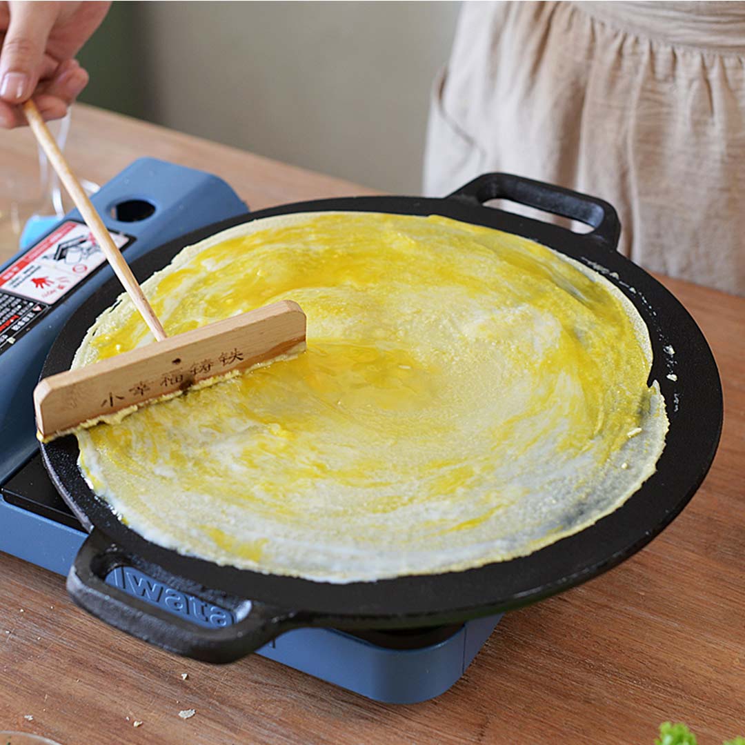 Premium 2x Cast Iron Induction Crepes Pan Baking Cookie Pancake Pizza Bakeware - image10