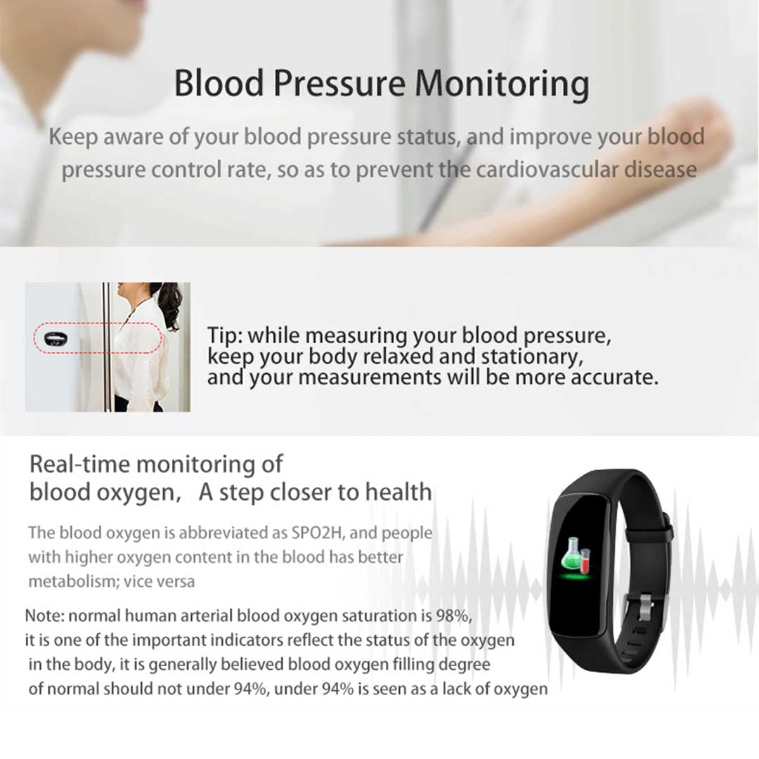 Premium Sport Monitor Wrist Touch Fitness Tracker Smart Watch Blue - image10