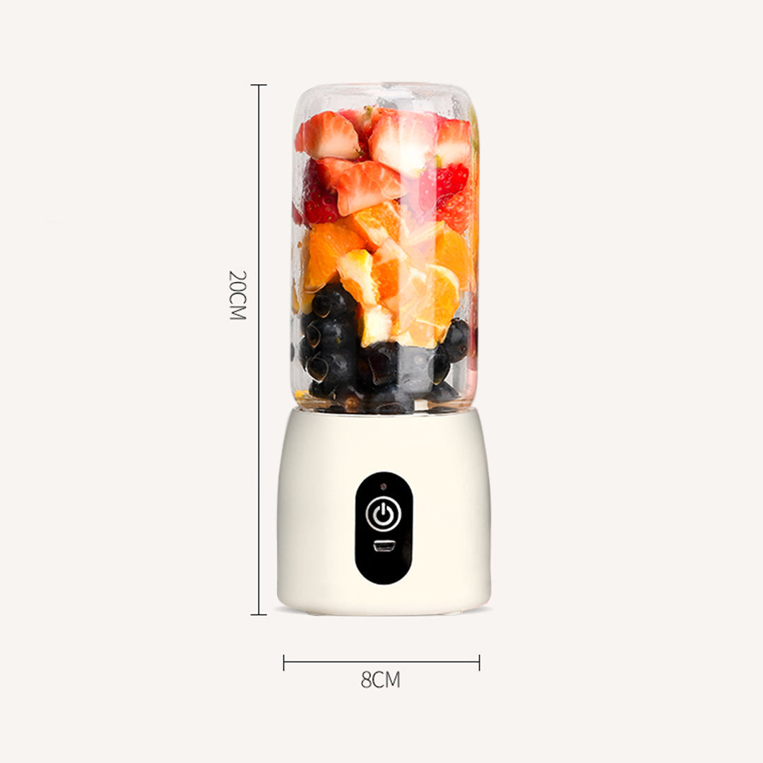 Premium Portable Mini USB Rechargeable Handheld Juice Extractor Fruit Mixer Juicer White - image10