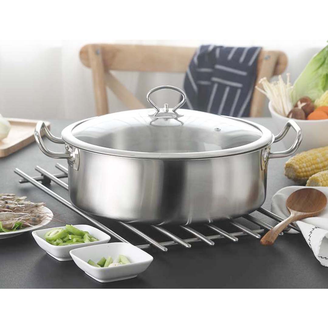 Premium Stainless Steel  26cm Casserole With Lid Induction Cookware - image11