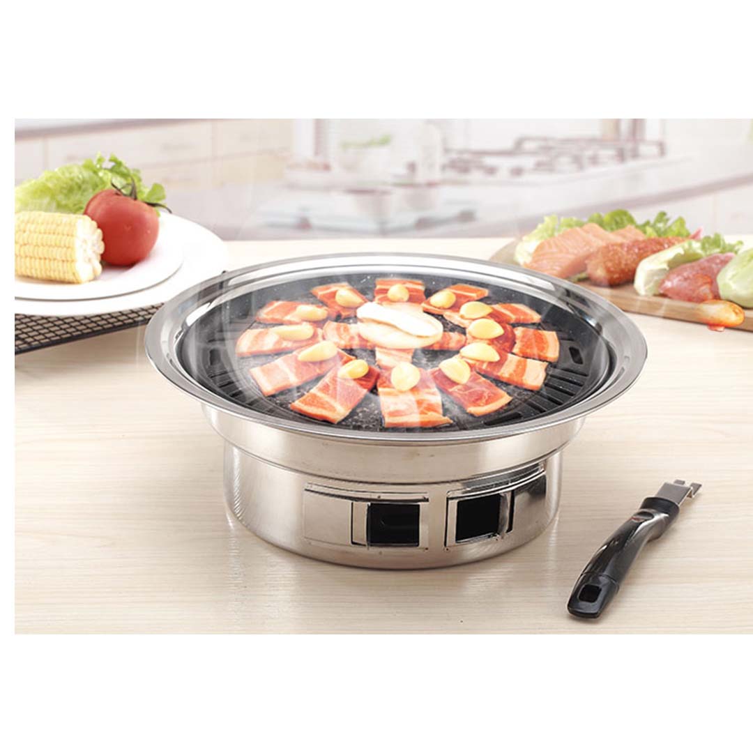 Premium BBQ Grill Stainless Steel Portable Smokeless Charcoal Grill Home Outdoor Camping - image11