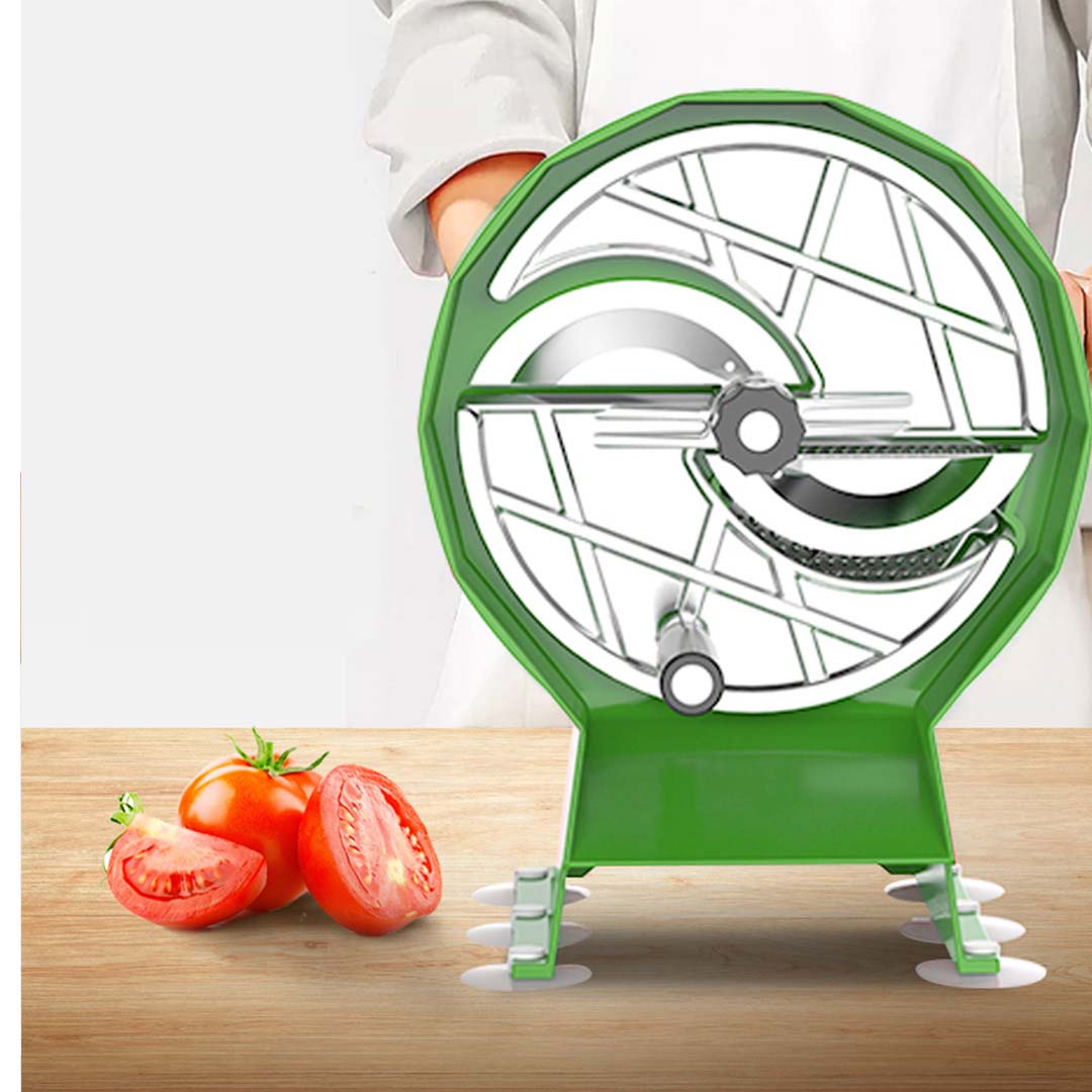 Premium Commercial Manual Vegetable Fruit Slicer Kitchen Cutter Machine Green - image11