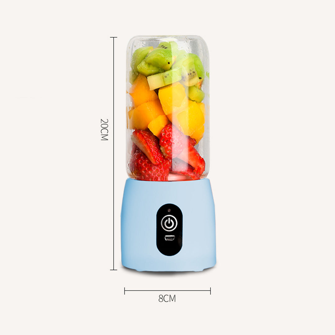 Premium Portable Mini USB Rechargeable Handheld Juice Extractor Fruit Mixer Juicer Blue - image10