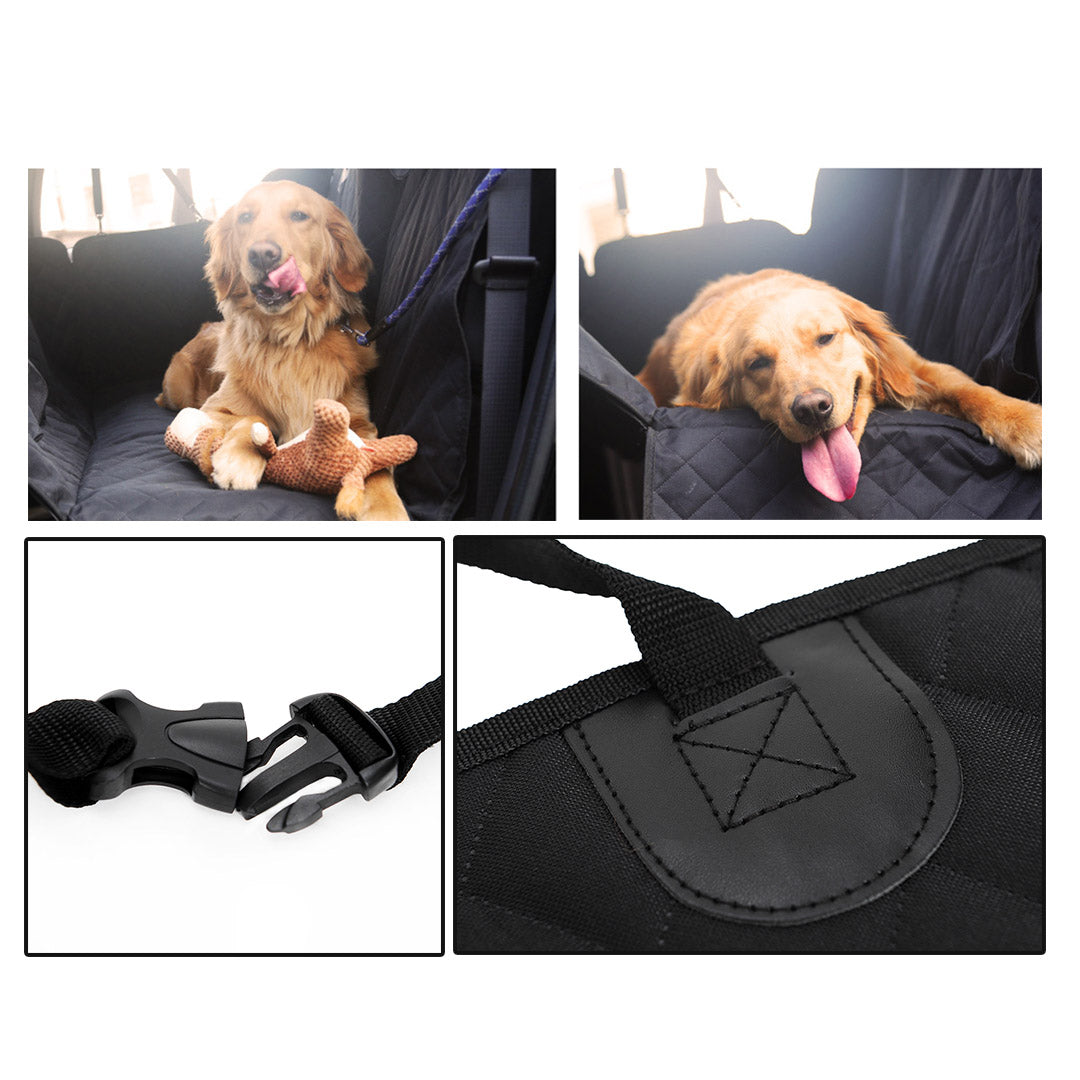 Premium 600D Oxford Cloth Waterproof Dog Car Cover Back Seat Protector Hammock Non-Slip Pet Mat Black - image12