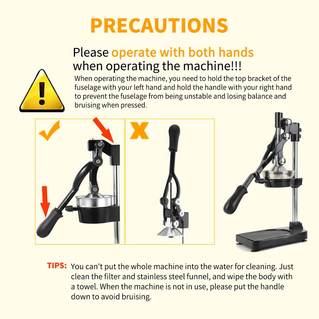 Premium 2X Commercial Stainless Steel Manual Juicer Hand Press Juice Extractor Squeezer Orange - image13