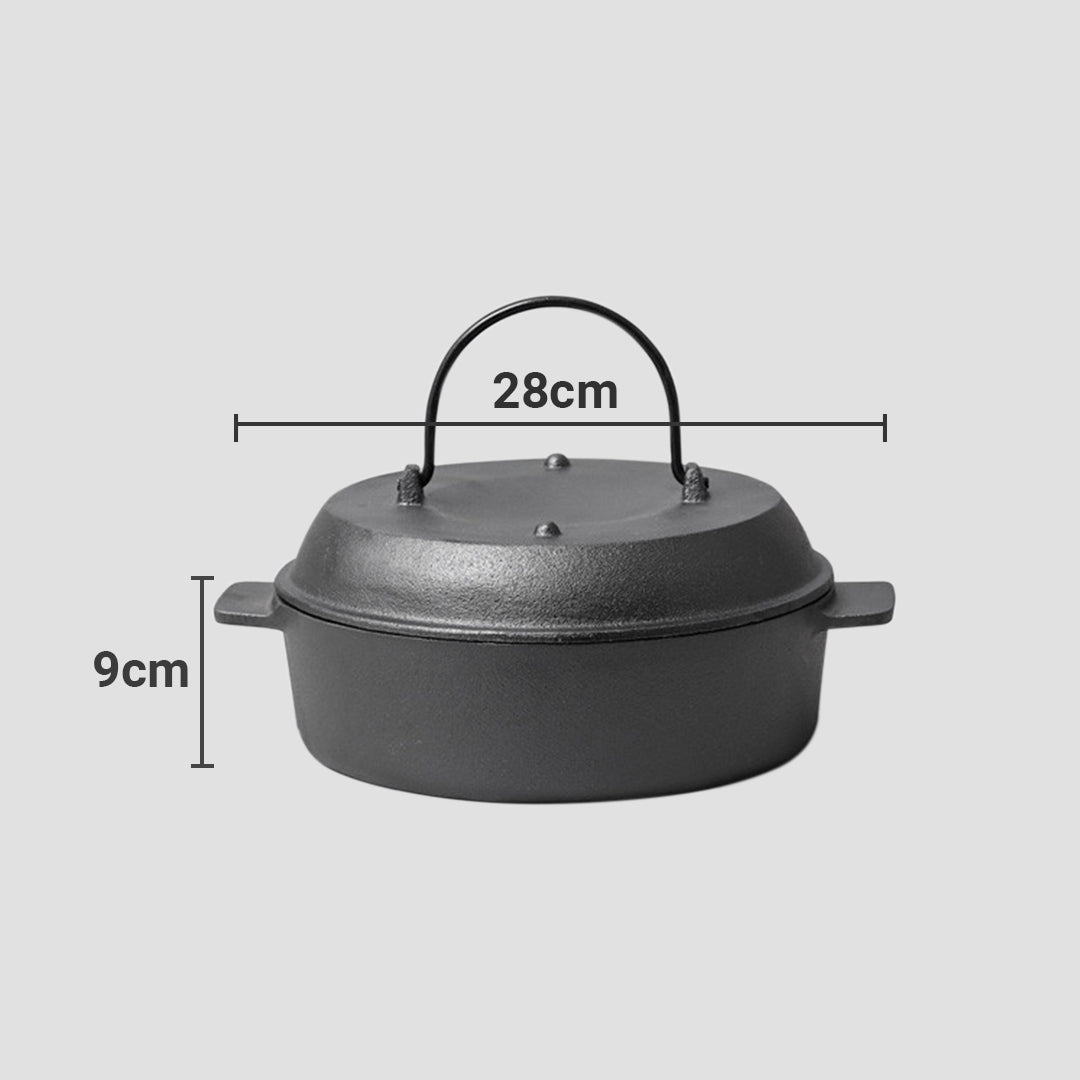 Premium 28cm Cast Iron Dutch Oven Pre-Seasoned Cast Iron Pot with Lid - image13