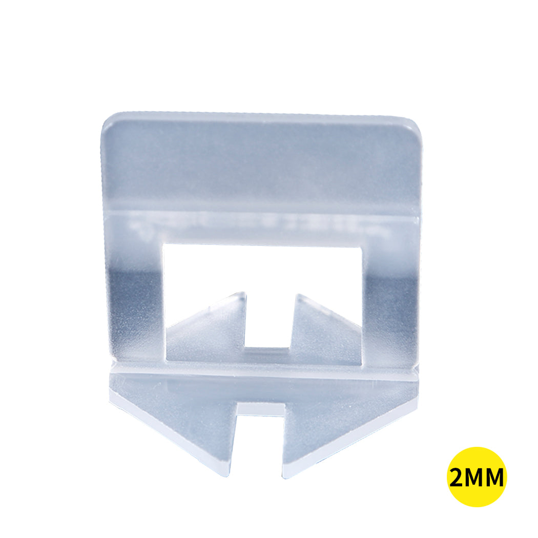 600x 2MM Tile Leveling System Clips Levelling Spacer Tiling Tool Floor Wall - image1