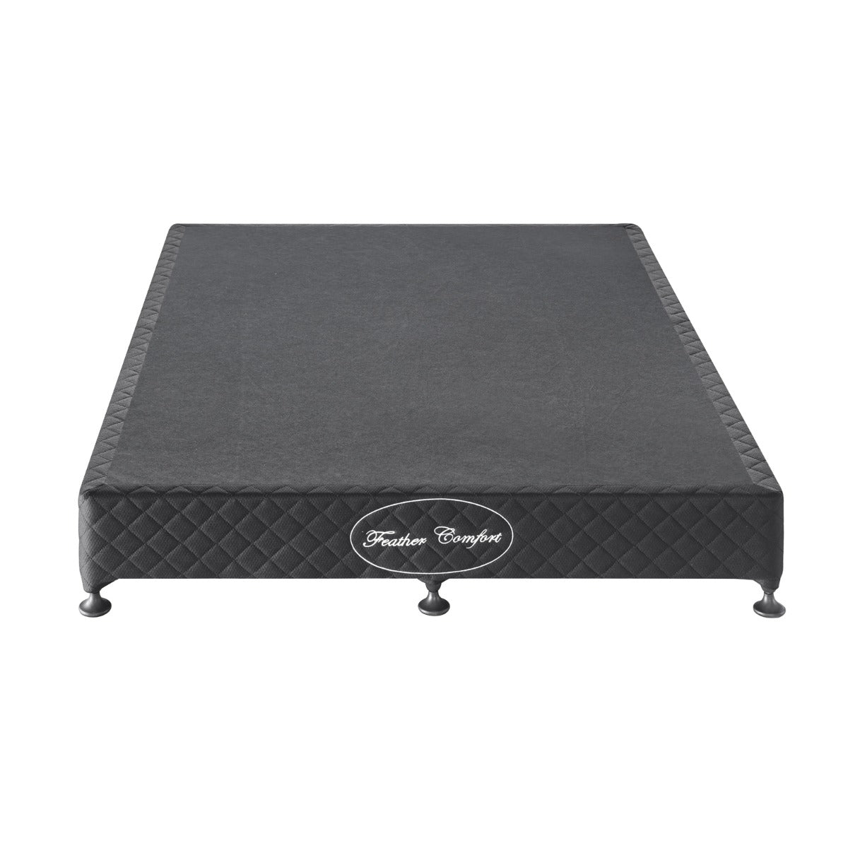 Mattress Base Ensemble King Size Solid Wooden Slat in Black with Removable Cover - image2