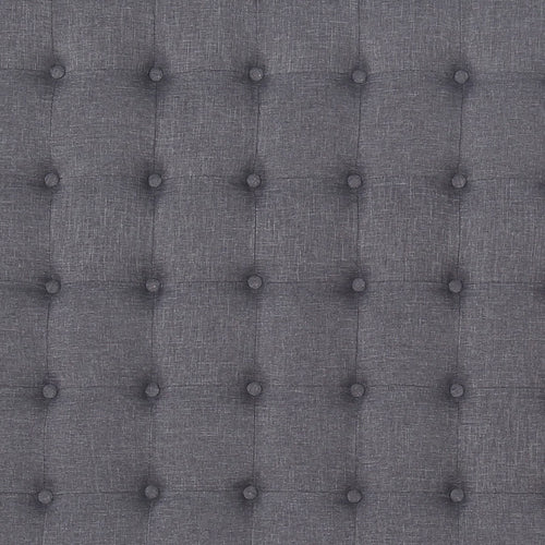 Bed Head King Charcoal Headboard Upholstery Fabric Tufted Buttons - image9