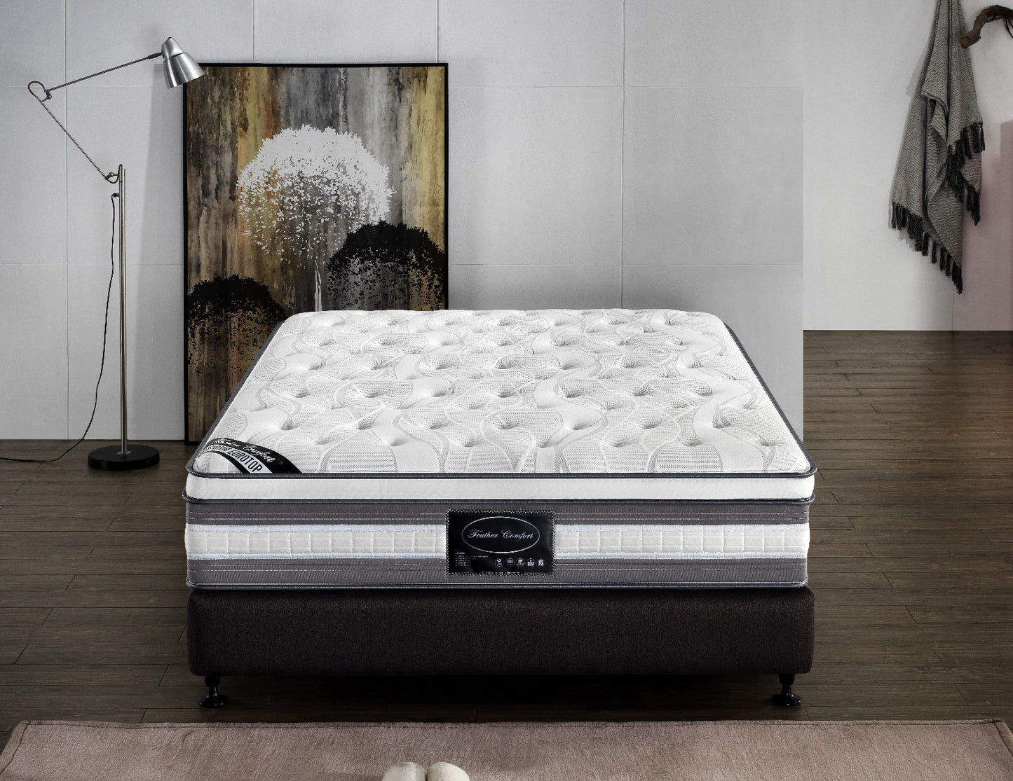 Mattress Euro Top Queen Size Pocket Spring Coil with Knitted Fabric Medium Firm 34cm Thick - image2